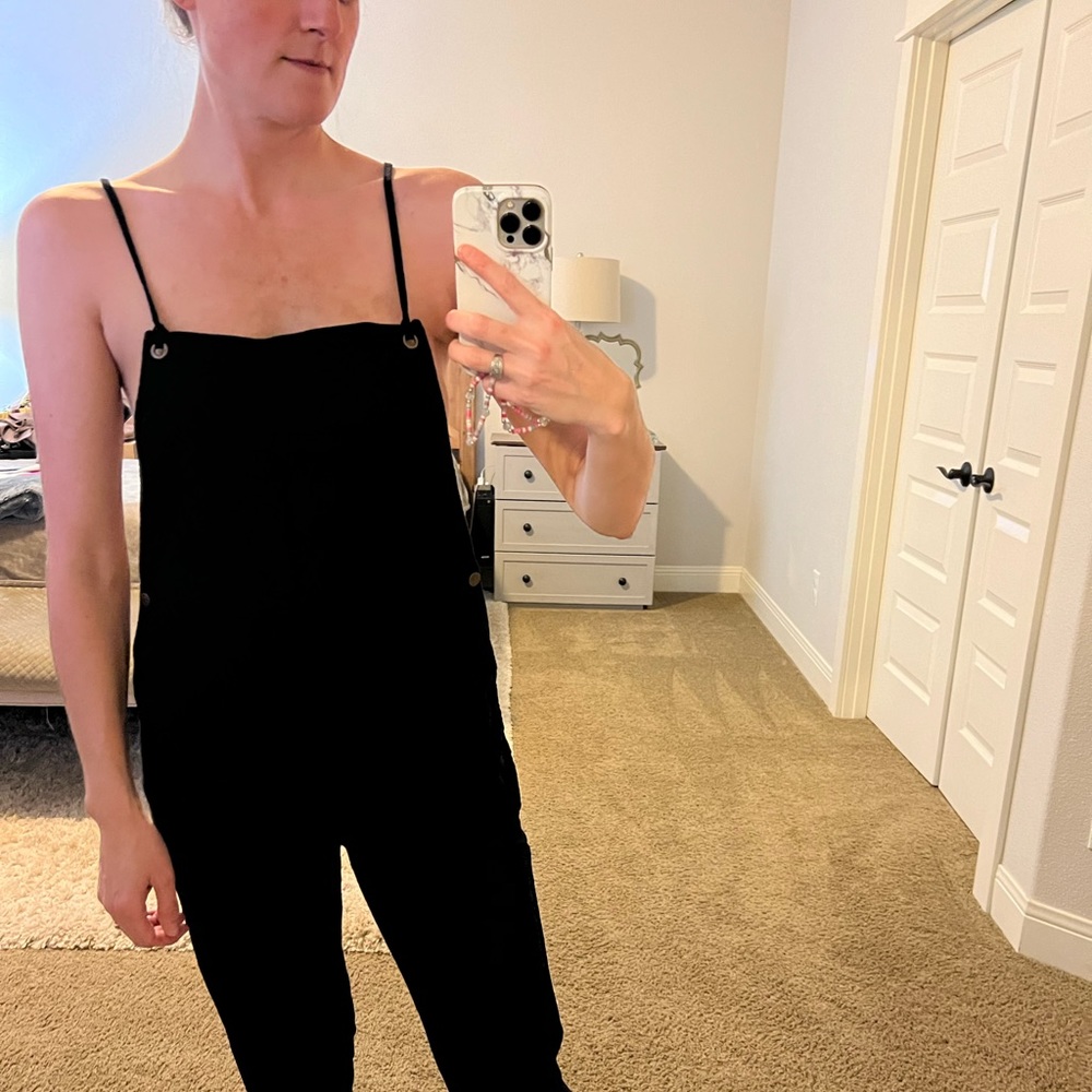 Black overalls